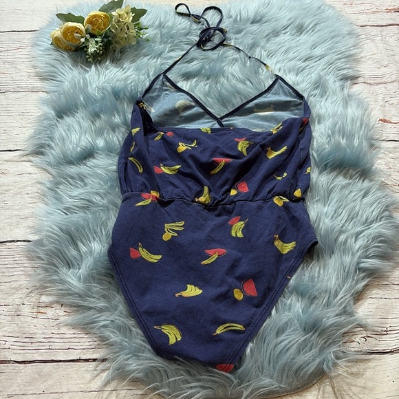 Modcloth Fruit Graphic Halter Bodysuit sz XS - Picture 9 of 9